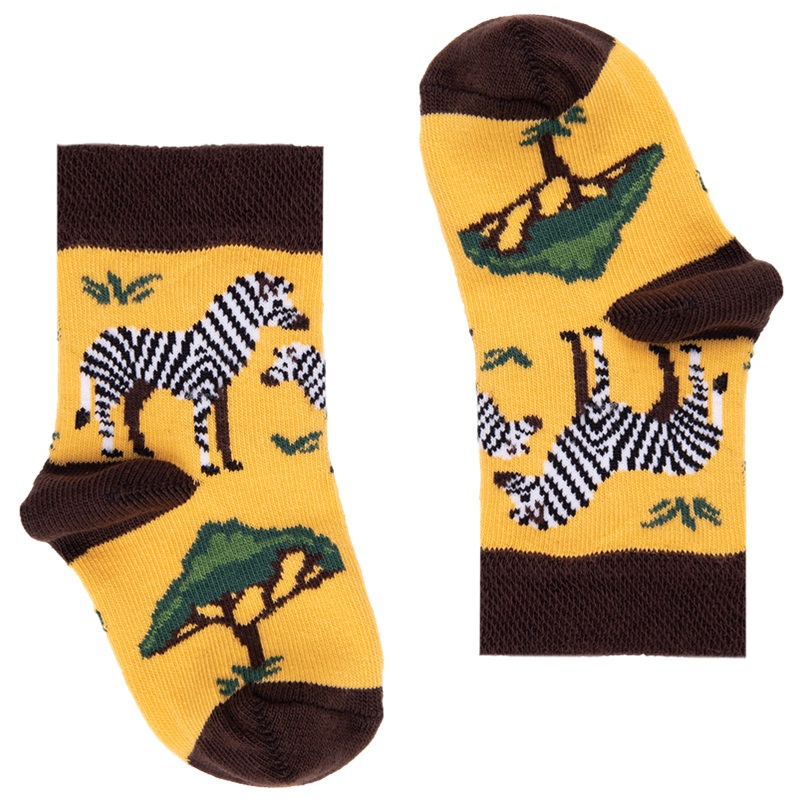 Faves | sokken zebra geel